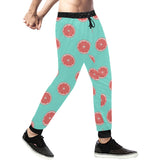 Grapefruit green background Unisex Casual Sweatpants