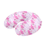 Pink flamingo flower pattern U-Shaped Travel Neck Pillow