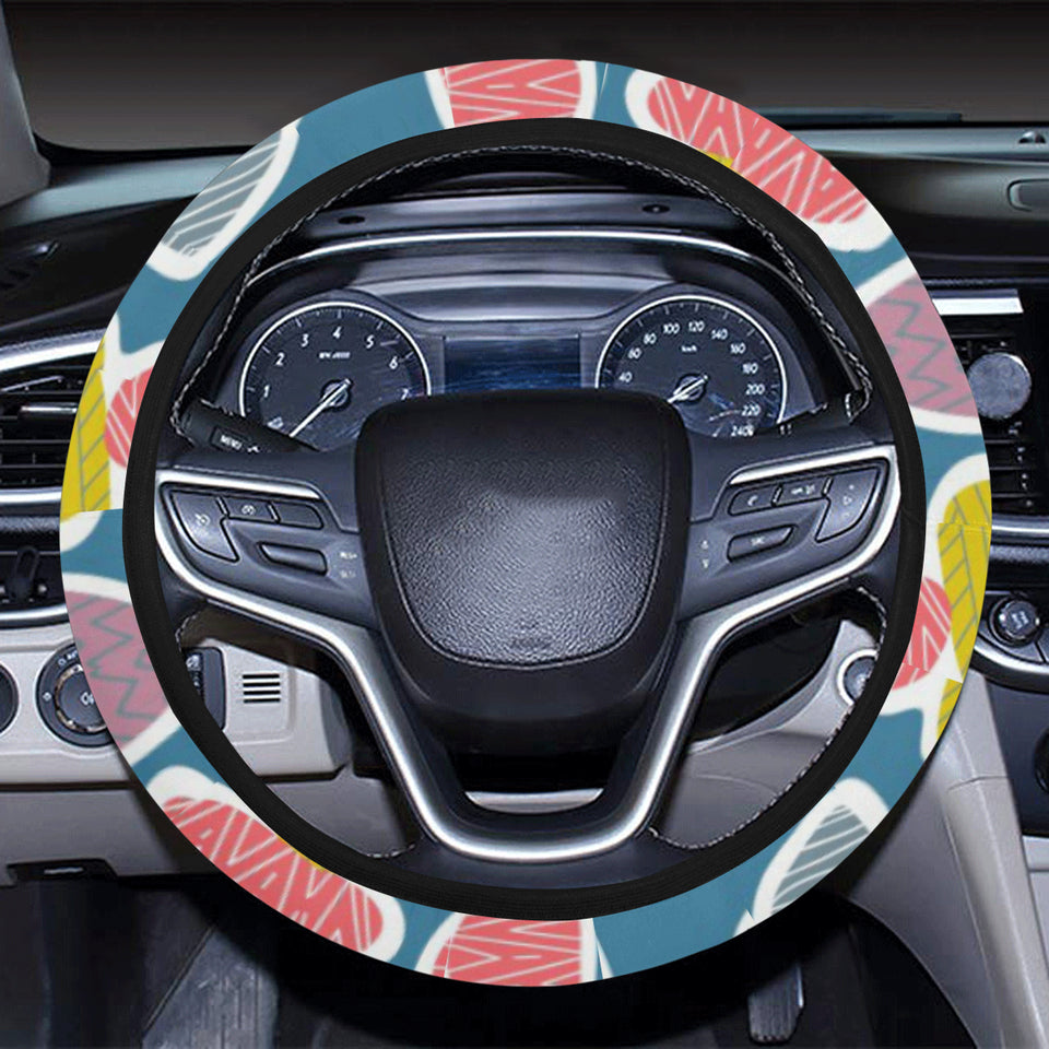 Colorful mushroom design pattern Car Steering Wheel Cover