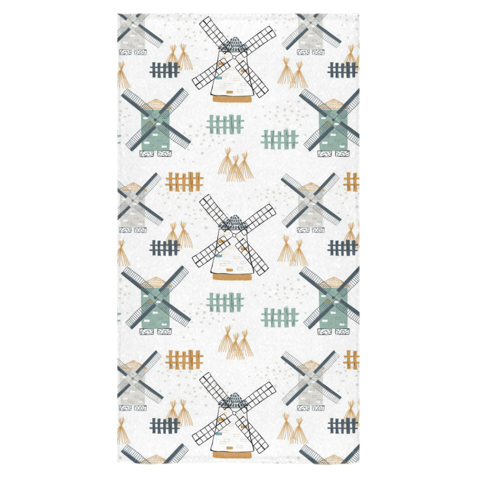 windmill pattern Bath Towel