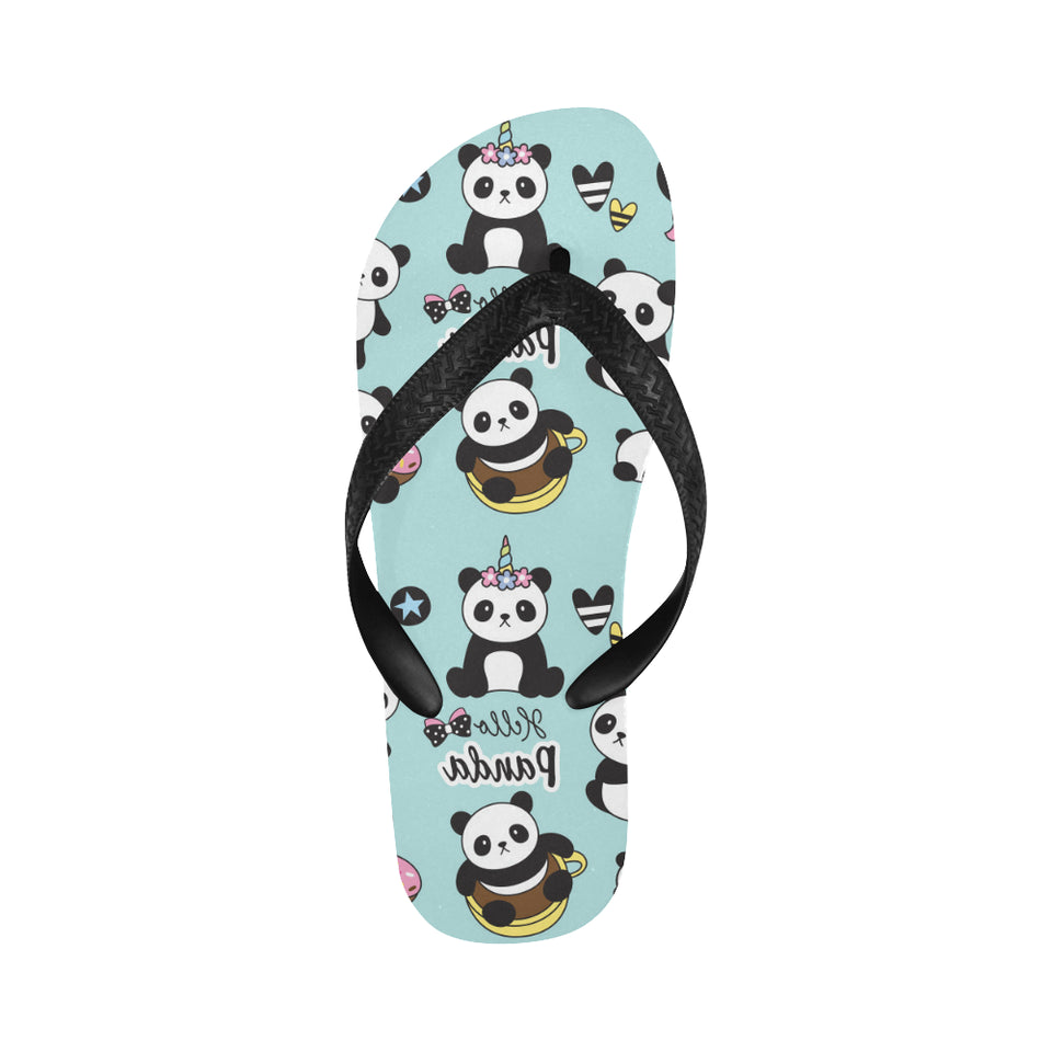 Cute baby panda pattern Unisex Flip Flops