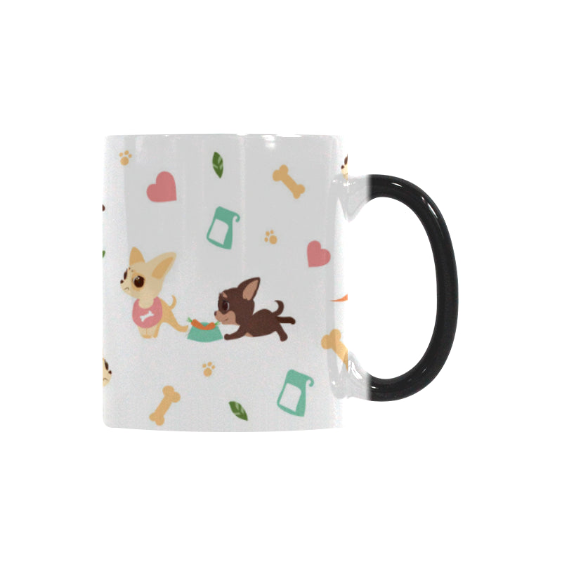 Cute Chihuahua puppie pattern Morphing Mug Heat Changing Mug
