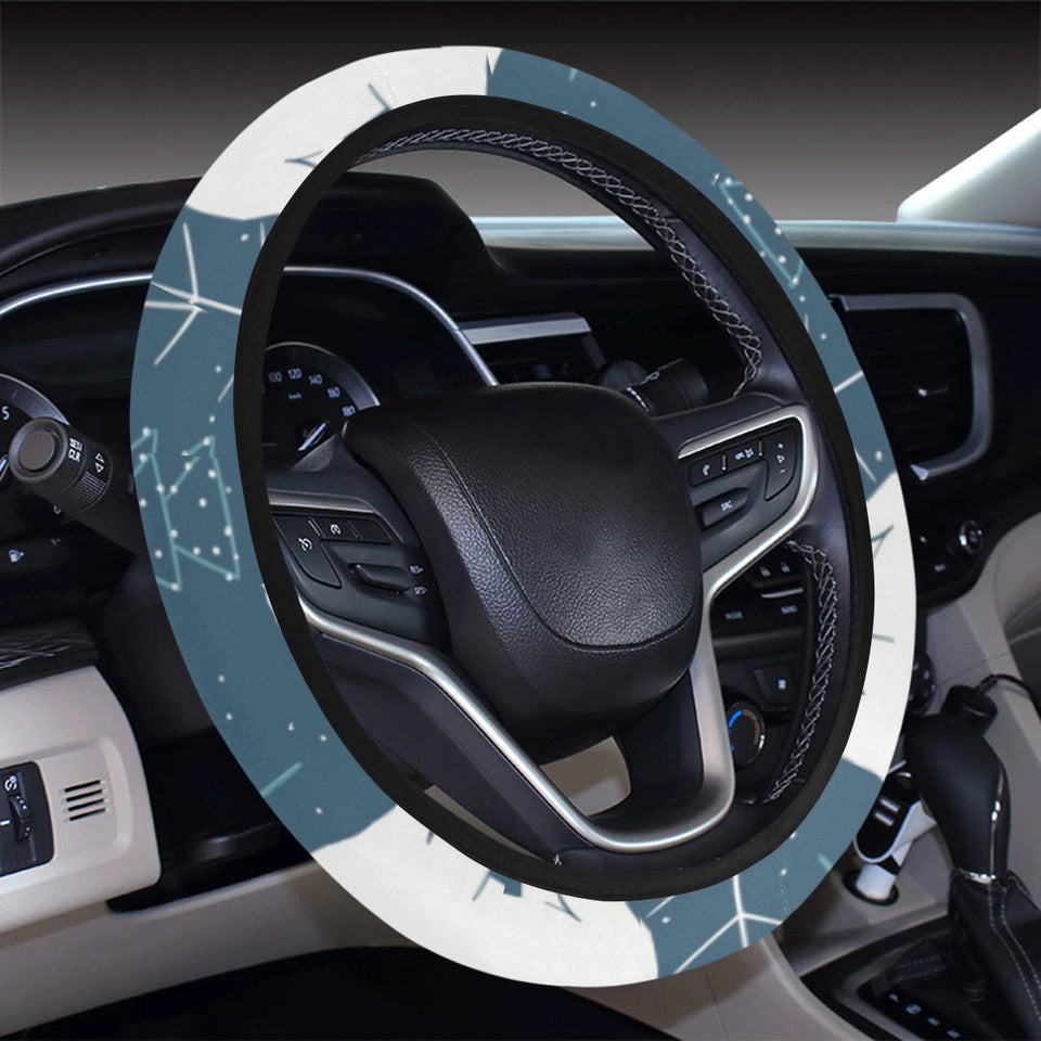 polar bear mother her child pattern Car Steering Wheel Cover