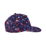 Red blue star pattern All Over Print Snapback Cap