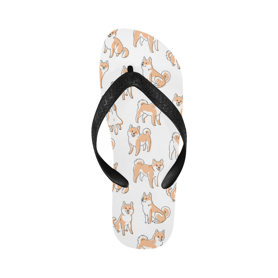 shiba inu dog pattern Unisex Flip Flops
