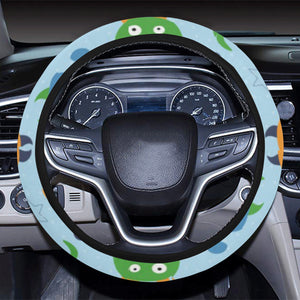 Alien Pattern Print Design 04 Car Steering Wheel Cover