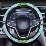 Alien Pattern Print Design 04 Car Steering Wheel Cover