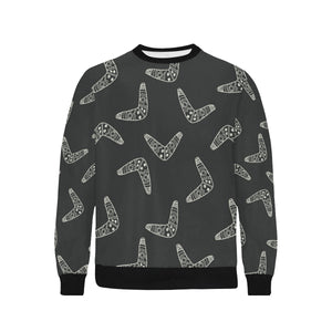 Hand drawn boomerang Australian aboriginal ornamen Men's Crew Neck Sweatshirt