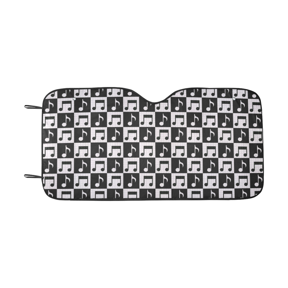 Music Notes Pattern Print Design 01 Car Sun Shade