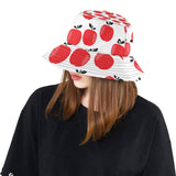 red apples white background Unisex Bucket Hat