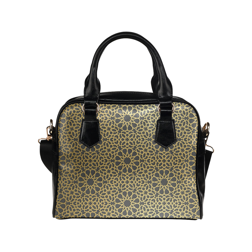 arabic star gold pattern Shoulder Handbag