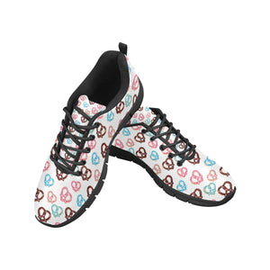 Pretzels Pattern Print Design 04 Men's Breathable Sneakers ( Model 055)