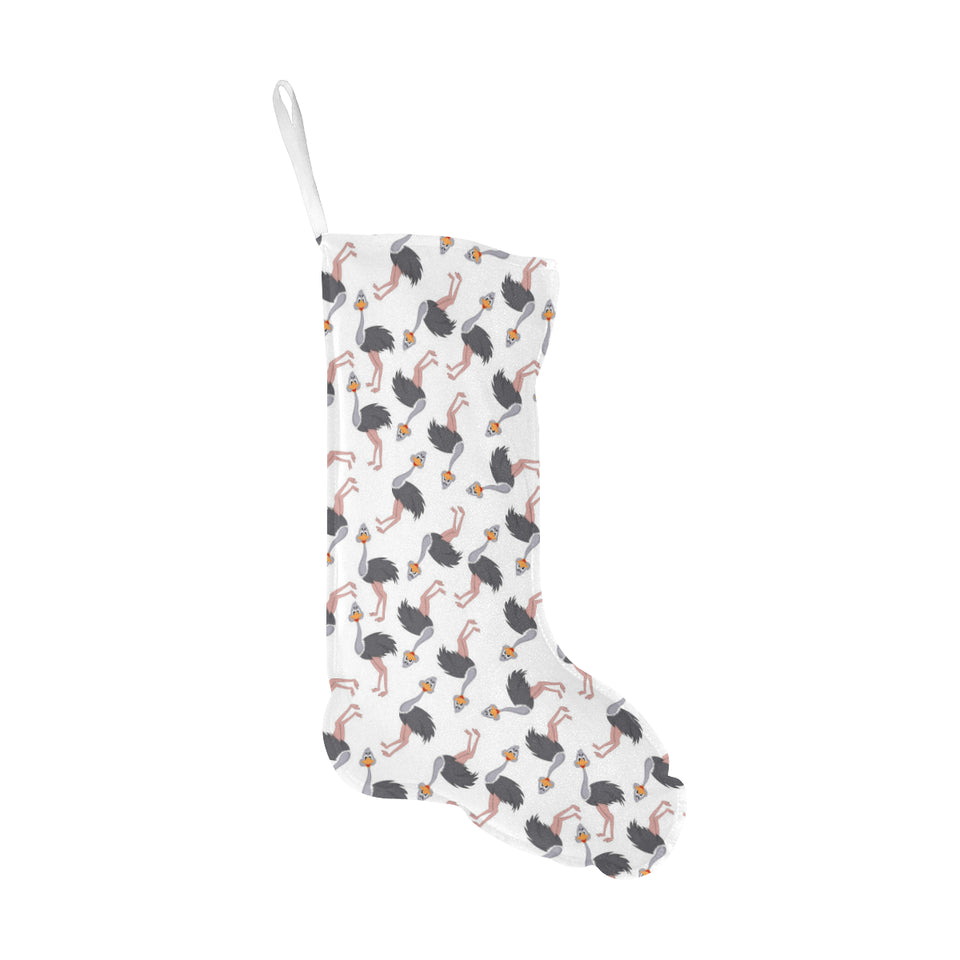 Ostrich Pattern Print Design 02 Christmas Stocking