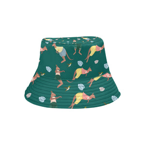 Kangaroo leaves pattern Unisex Bucket Hat