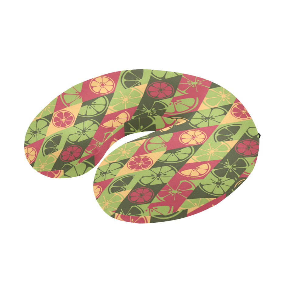 Cool Geometric lime pattern U-Shaped Travel Neck Pillow