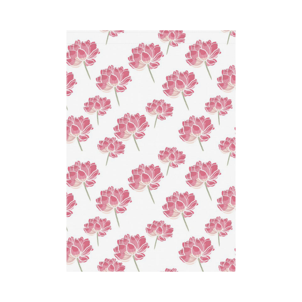 Pink lotus waterlily pattern House Flag Garden Flag