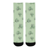 broccoli sketch pattern Crew Socks