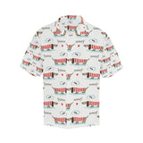 Cute dachshund bone pattern Men's All Over Print Hawaiian Shirt