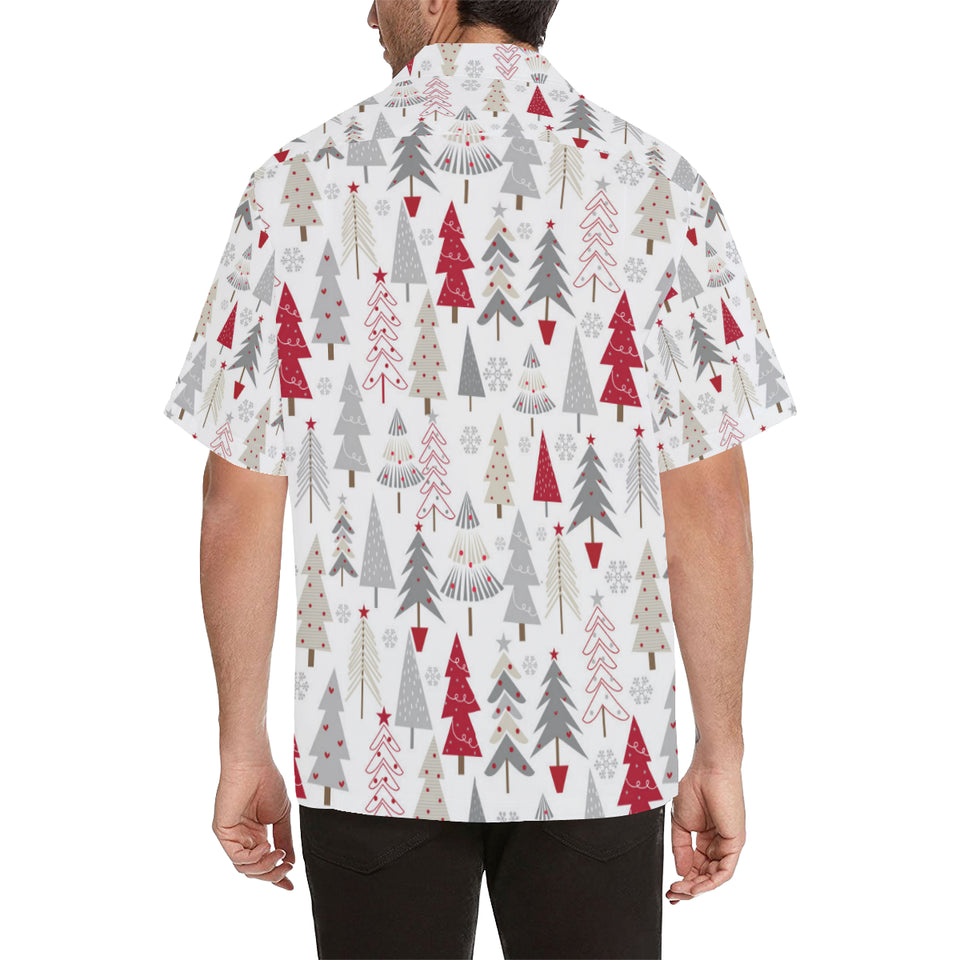Cute Christmas tree pattern Men's All Over Print Hawaiian Shirt