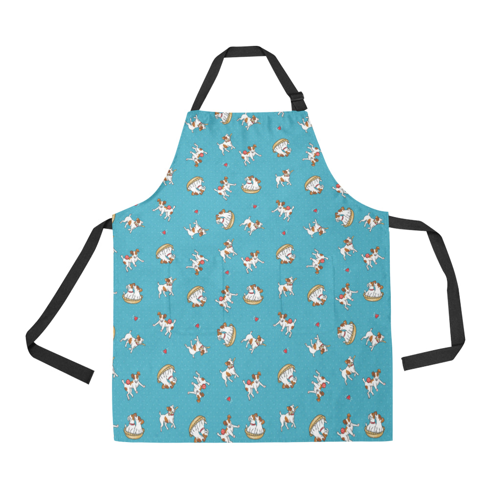 Jack Russel Pattern Print Design 03 All Over Print Adjustable Apron