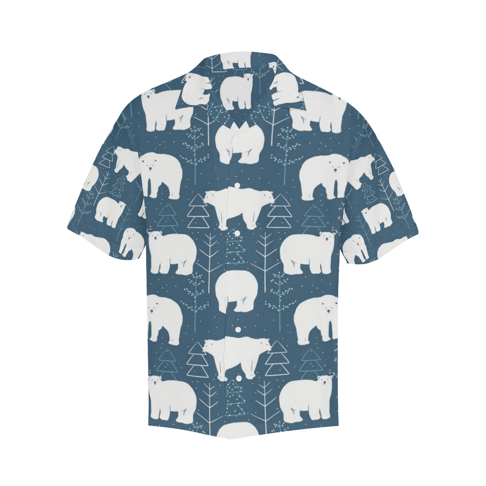 polar bear mother her child pattern Men's All Over Print Hawaiian Shirt