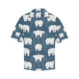 polar bear mother her child pattern Men's All Over Print Hawaiian Shirt
