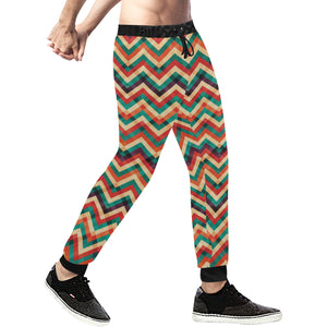 zigzag  chevron colorful pattern Unisex Casual Sweatpants