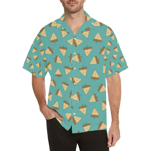 Sandwich Pattern Print Design 03 Men's All Over Print Hawaiian Shirt (Model T58)