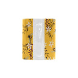 Bee flower pattern Classical White Mug (Fulfilled In US)