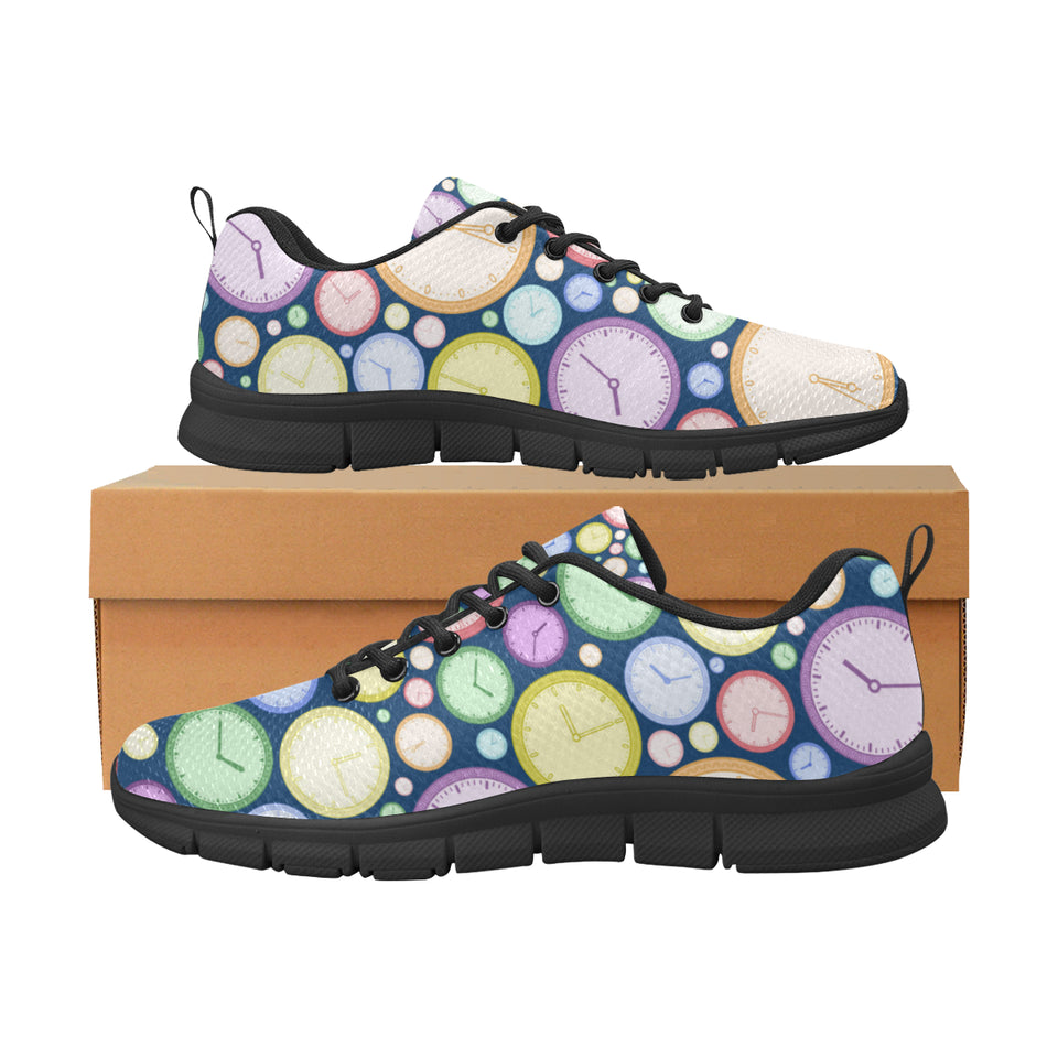 Colorful clock background Men's Sneaker Shoes