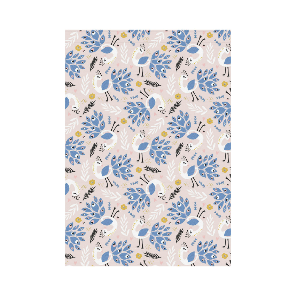 Cute peacock pattern House Flag Garden Flag