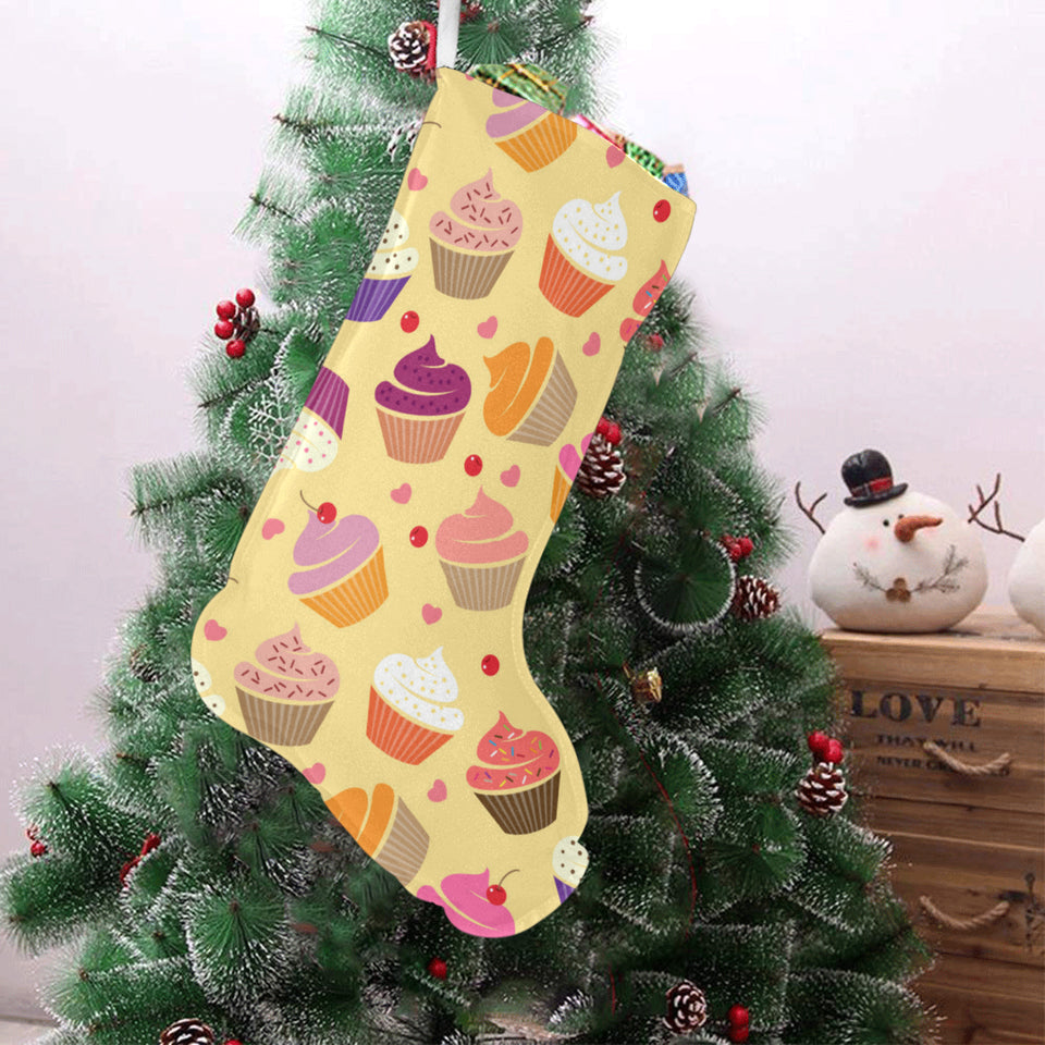 cake cupcake heart cherry pattern Christmas Stocking