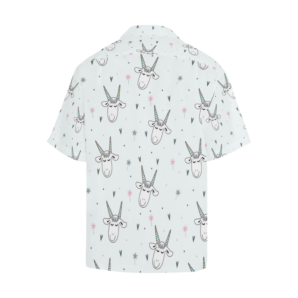 Cute goat design pattern Men's All Over Print Hawaiian Shirt