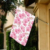 pink purple orchid pattern background House Flag Garden Flag