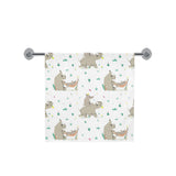 Cute Rhino pattern background Bath Towel