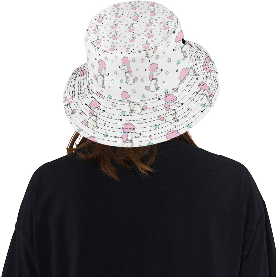 Cute poodle dog star pattern Unisex Bucket Hat