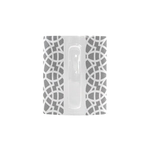 arabic gray pattern Classical White Mug (Fulfilled In US)