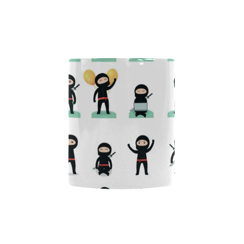 Cute ninja katana sword pattern Morphing Mug Heat Changing Mug