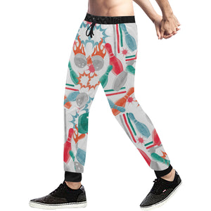 Watercolor bowling pattern Unisex Casual Sweatpants