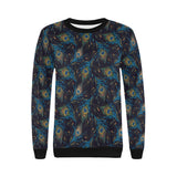 Beautiful peacock feather pattern Women's Crew Neck Sweatshirt