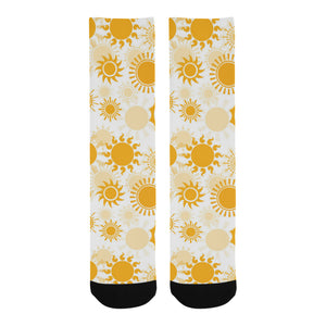 Sun design pattern Crew Socks