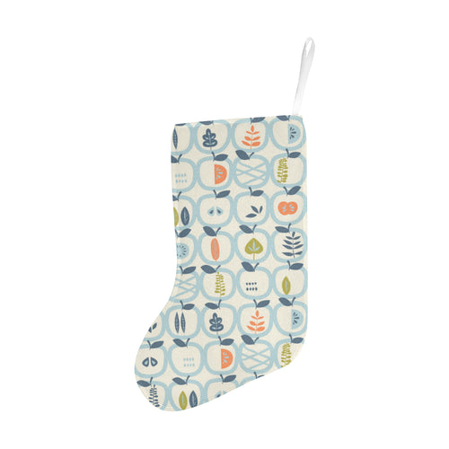 apples leaves pattern Christmas Stocking