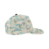 Bonsai bamboo stork japanese pattern cream theme All Over Print Snapback Cap