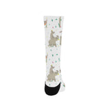 Cute Rhino pattern background Crew Socks