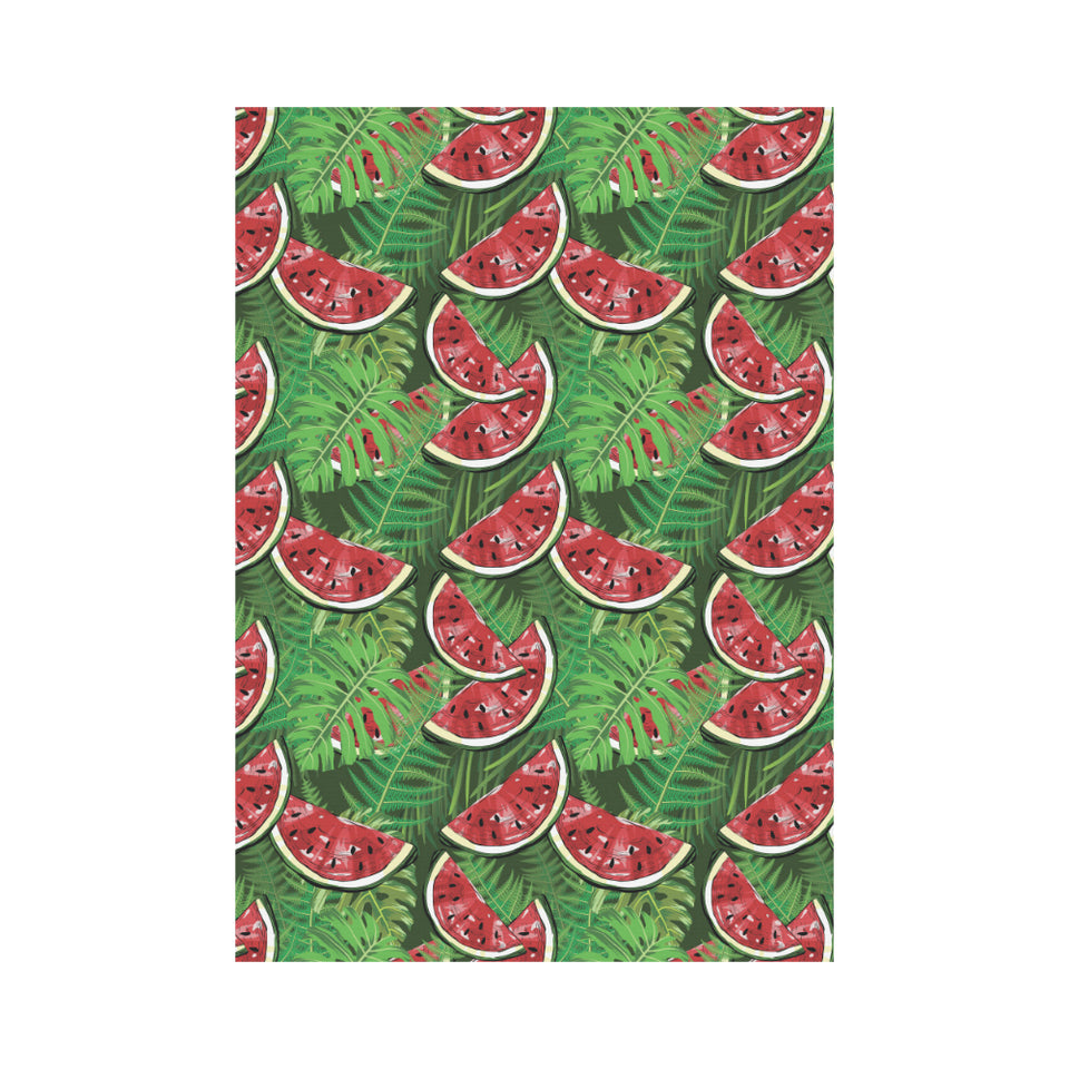 Watermelons tropical palm leaves pattern backgroun House Flag Garden Flag