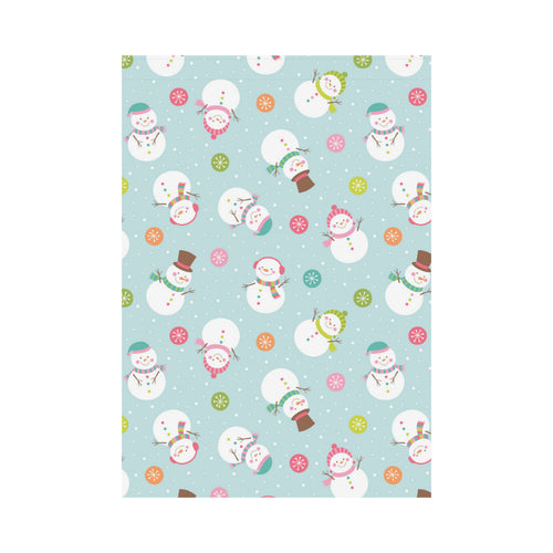 Cute snowman snowflake pattern House Flag Garden Flag