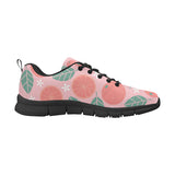 Grapefruit leaves flower pink background Men's Sneaker Shoes