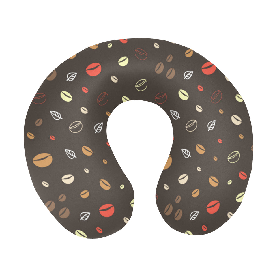 Coffee bean leave pattern U-Shaped Travel Neck Pillow