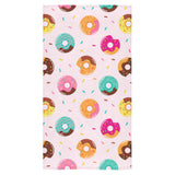 Donut pattern glaze pink background Bath Towel