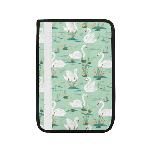 White swan lake pattern Car Seat Belt Cover